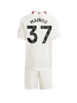 Manchester United Kobbie Mainoo #37 Ausweichtrikot für Kinder 2023-24 Kurzarm (+ Kurze Hosen)